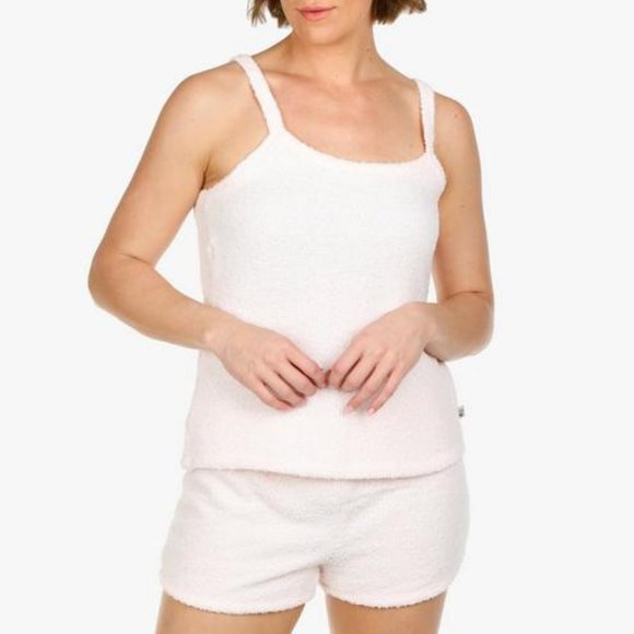 Bearpaw Teddy Bear Pajama Shorts  2-Pc Set  Super Soft Light Pink NWT🆕📦🏃🏻💨 - Picture 2 of 7